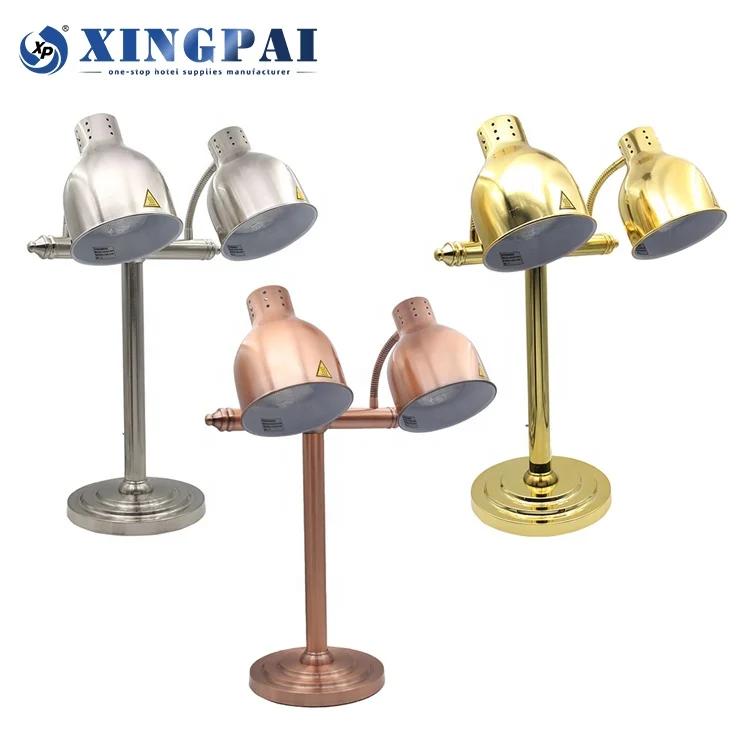 

XINGPAI High Quality Buffet Food Warmer Lamp Double Head Insulation Station Heating Table Lamp