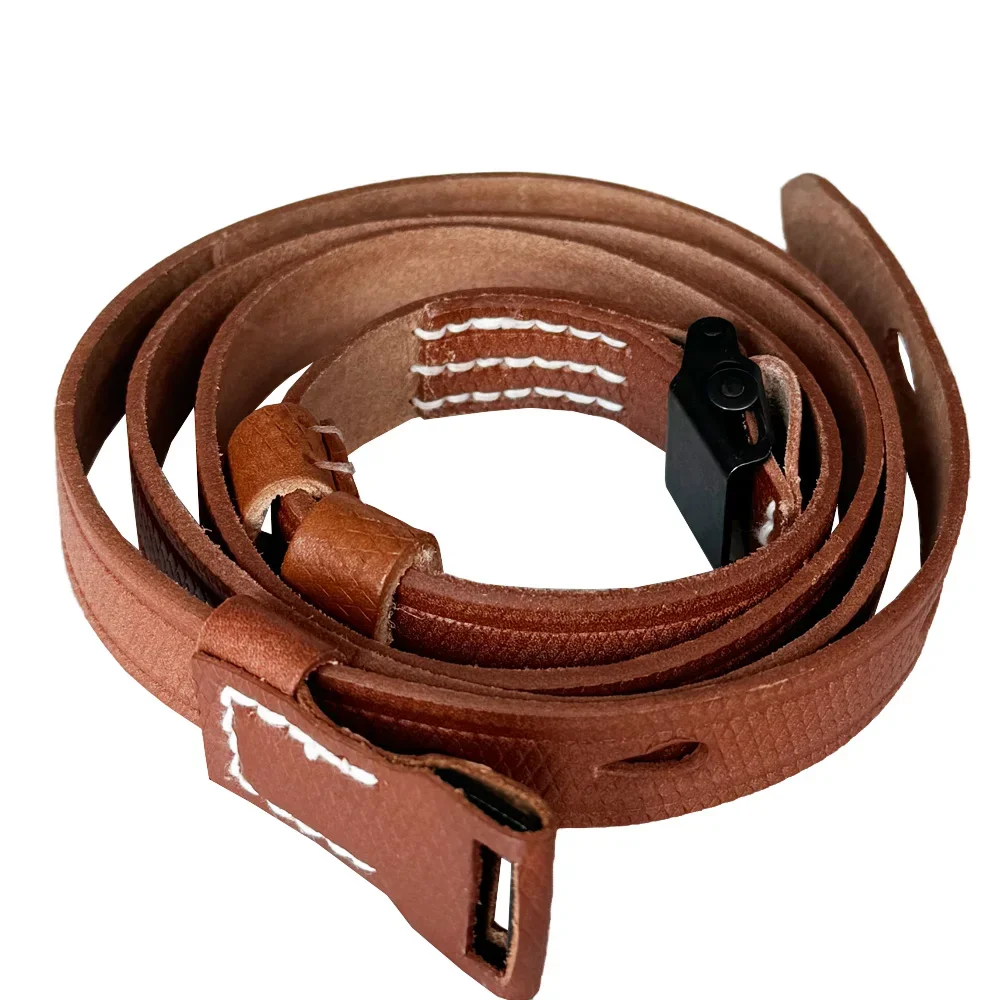 WWII WW2 98K German Strap Soldiers Equipped with Vintage Cowhide Brown High Quality Camera Stand Men's Strap