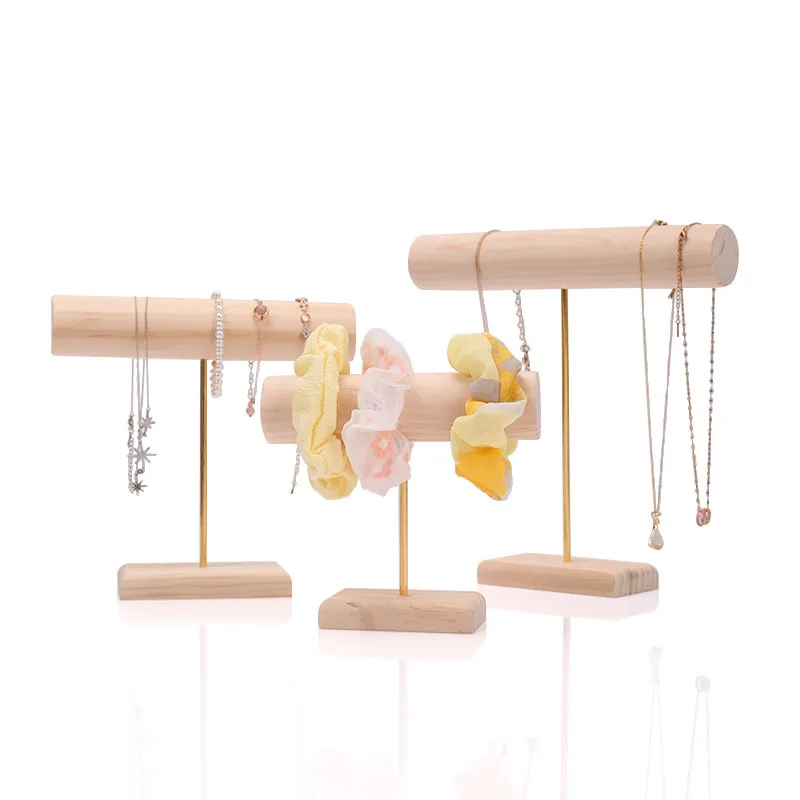 Simple solid wood bracelet stand solid wood bracelet watch bracelet head rope flower wenwan rubber band display stand