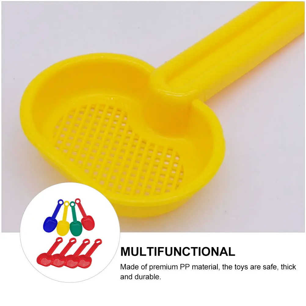 

8 Pcs Kids Sand Shovel Digging Tools Beach Toys Scoop Set Play Thick PP Plastic Lightweight Travel Sandbox for Children