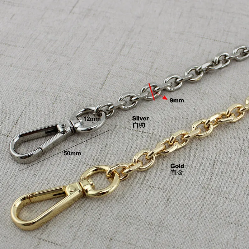 9mm from DIY Accessory Factory Directly bag with  flat metal Chains Bags Purses Strap Metal Purse Chain Handle Shoulder