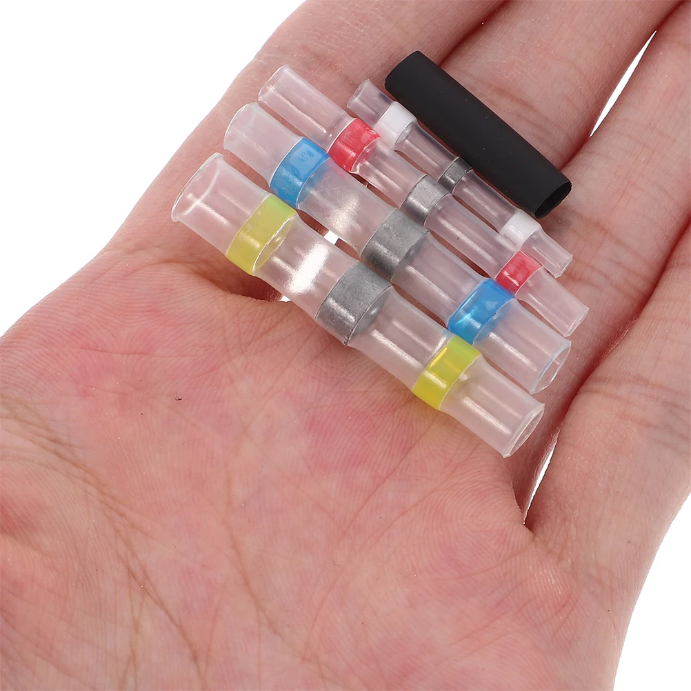 

600 шт. термоусадочные стыковые соединители для припоя, водонепроницаемый изолированный комплект для сращивания электрических проводов для автомобильного морского ремонта