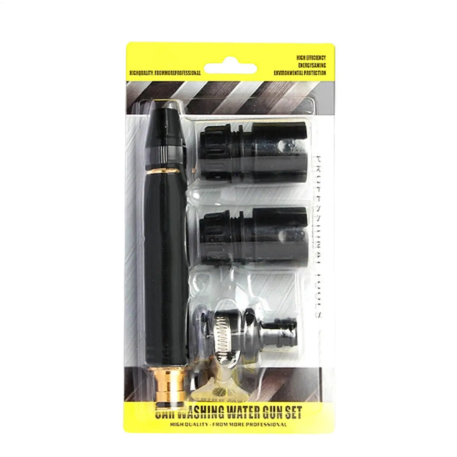 Pistolet d'arrosage de jardin réglable haute pression pour tuyau d'arrosage, idéal pour arroser les voies extérieures, les cours, les patios et les allées.