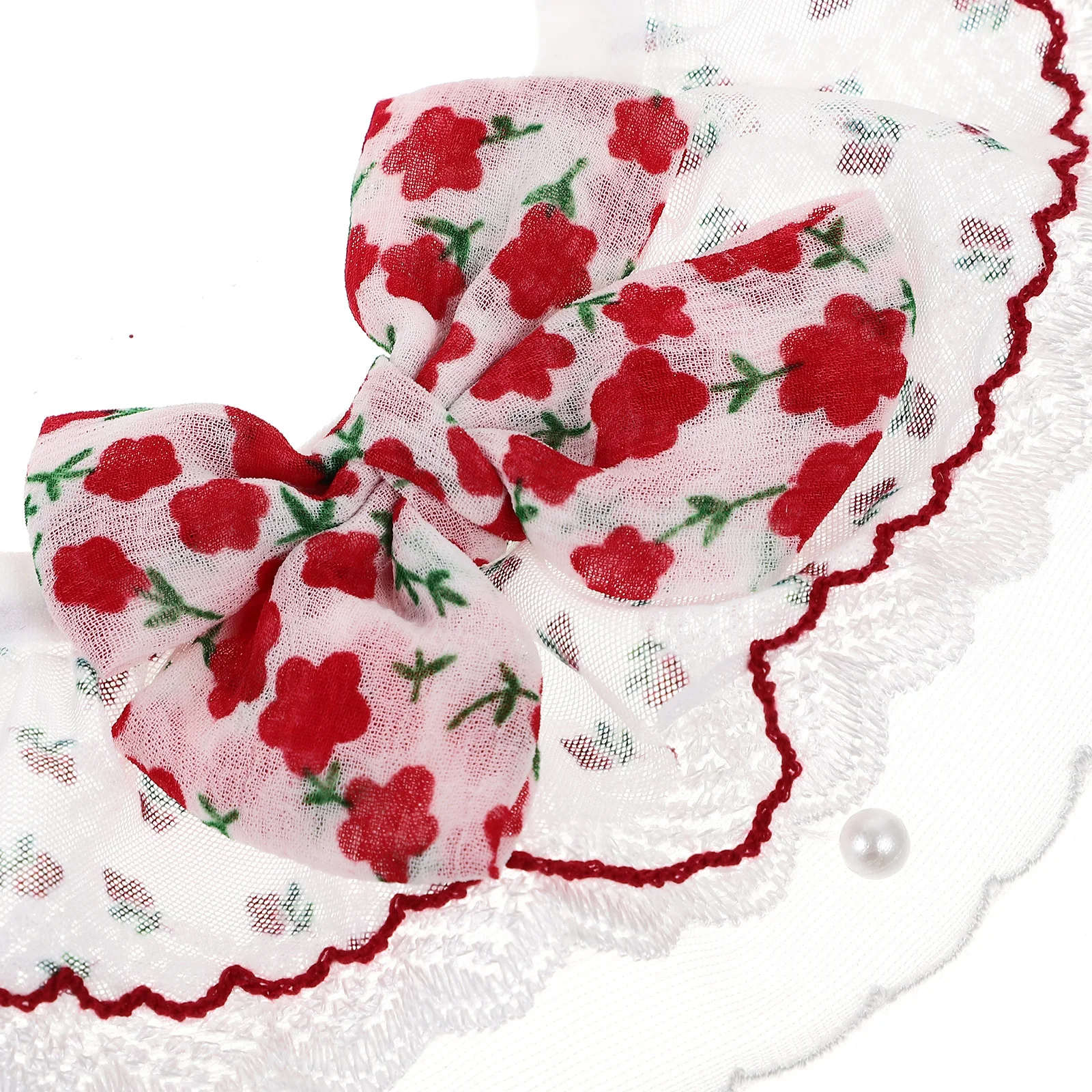 

Lightweight Adjustable Pet Collar with Colorful Lace Flower Decorative Cat Collar Comfortable Safe for Daily Holiday Use