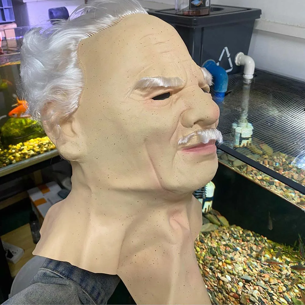 واقعية أصلع الرجل العجوز قناع كسر سيئة والتر قناع أبيض هايزنبرغ اللاتكس قناع الكبار تأثيري حفلة تنكرية الدعائم #6