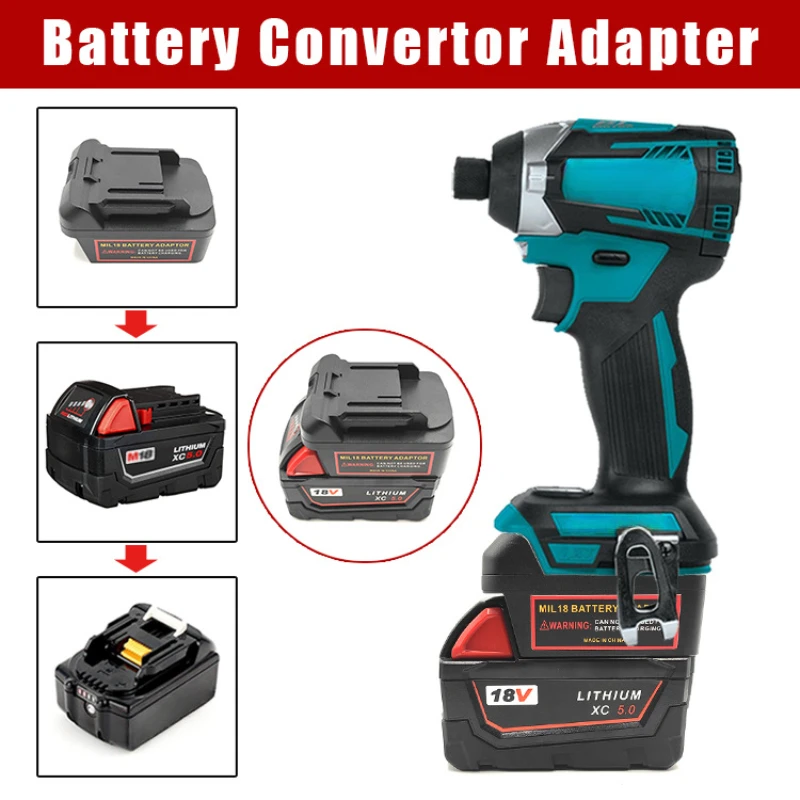 

Converter Battery Adapter For Milwaukee M18 18V Convert to For Makita 18V BL Series Li-ion Battery Power Tool Drill Adapter