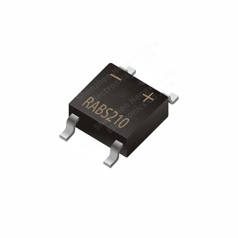 10PCS RABS210 Patch Rectifier Bridge Stack 2A 1000V ABS Package for Electronics