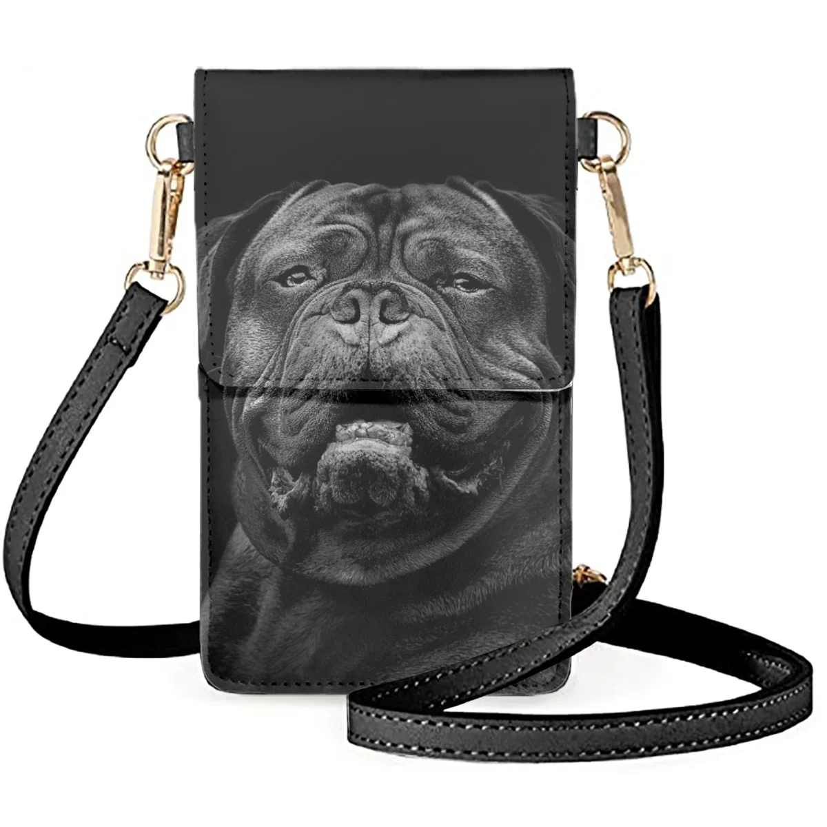 FORUDESIGNS Mobile Phone Bag Wallets Shoulder Bags Pack Leather Universal Cell Phone Storage Packet Cute Pug Clutch Fashion