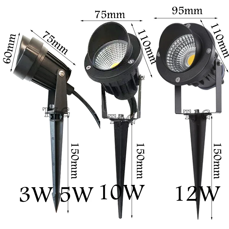 في الهواء الطلق مصباح حديقة مقاوم للماء ساحة مسار الأضواء AC85-265V DC12V الإضاءة في الهواء الطلق حديقة مصباح ليد 3 واط 5 واط 10 واط 12 واط مصباح الحديقة