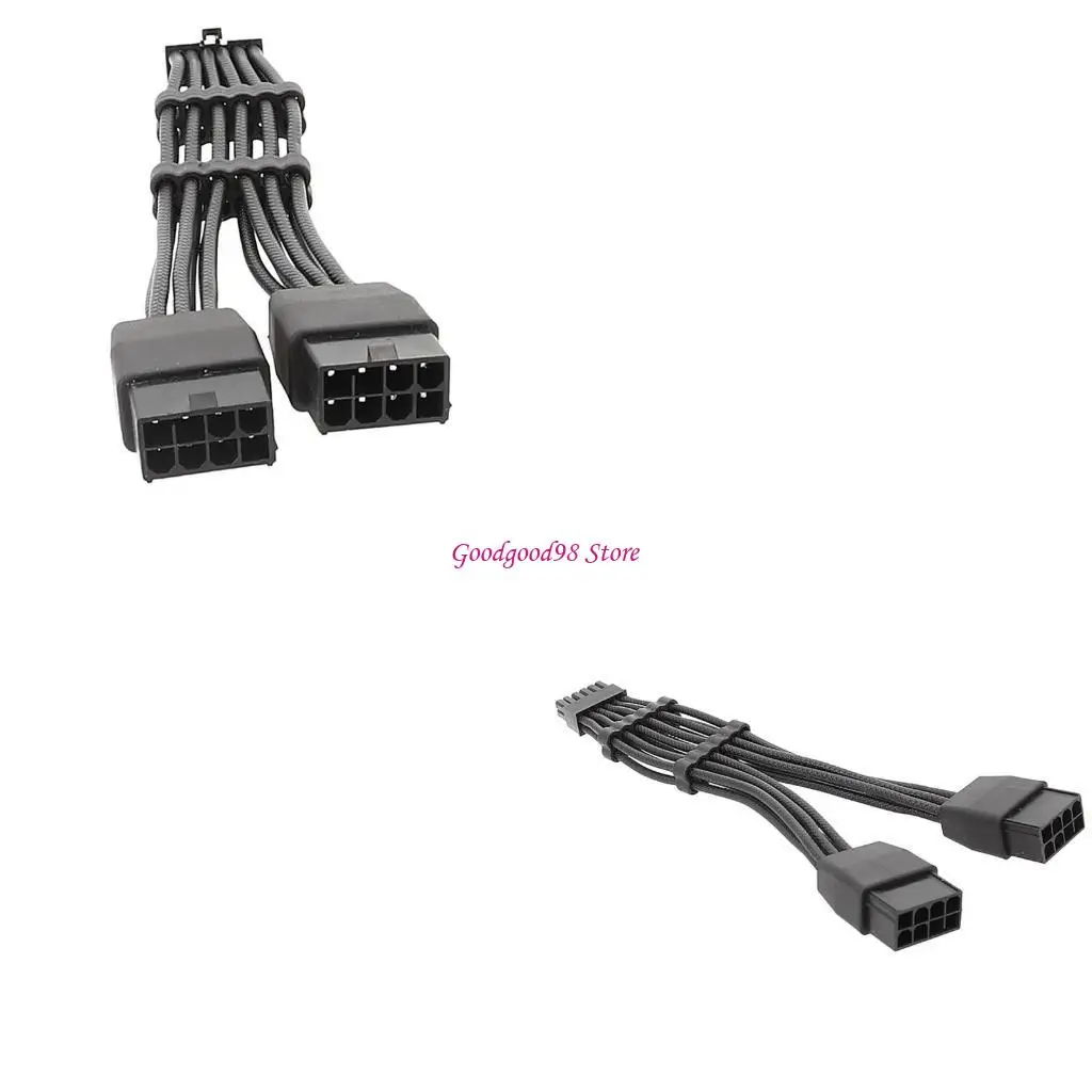 

12-Pin to Two 8Pin (6+2P) PCIe GPU Power Extension Cable for RTX30 Series Power Cord 30cm 11.8in for Graphics Card