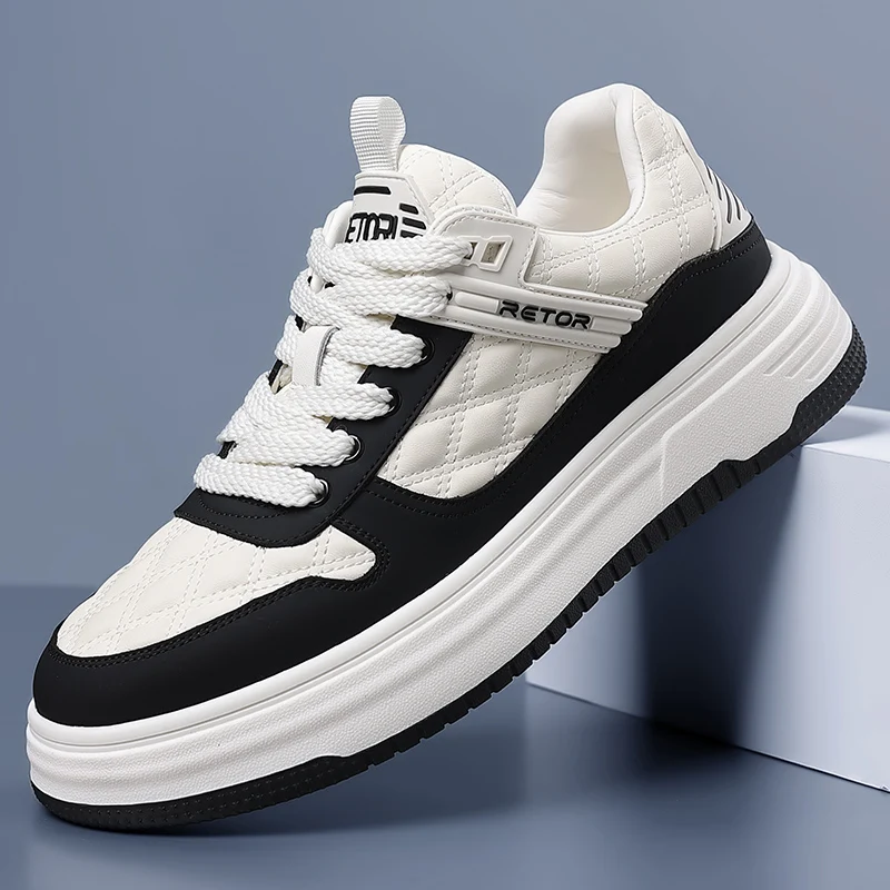 

2025 Men's New Black Vintage Sneakers - Retro Trendy, Lightweight & Versatile for Casual & Sporty Wear