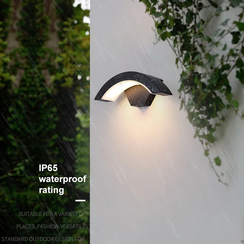 Moden Waterproof LED Porch Sconce Wall Lights Outdoor IP65 Sensor Lamp Landscape Spotlight Balcony Corridor Garden