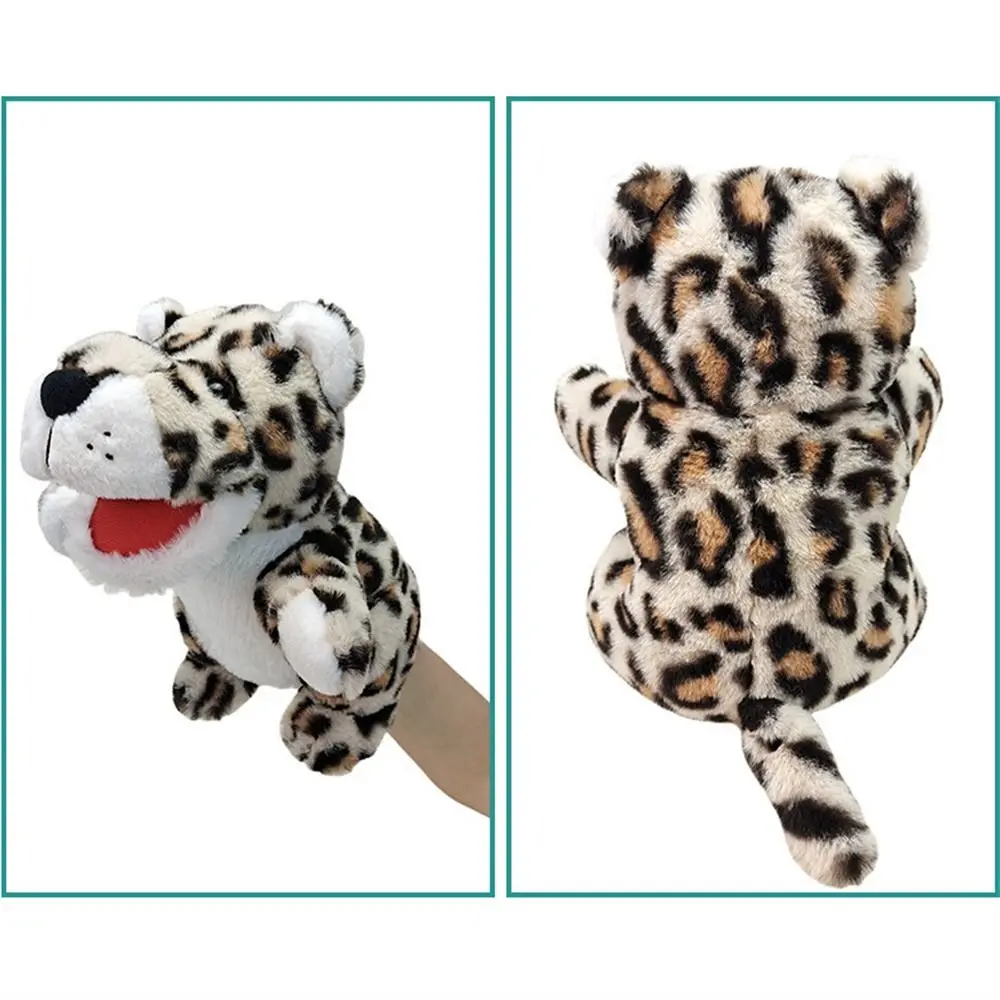 Jungle Animal Animal Hand Puppets Movable Mouth Elephant Lion Plush Hand Doll Storytelling Monkey Leopard Imaginative Play