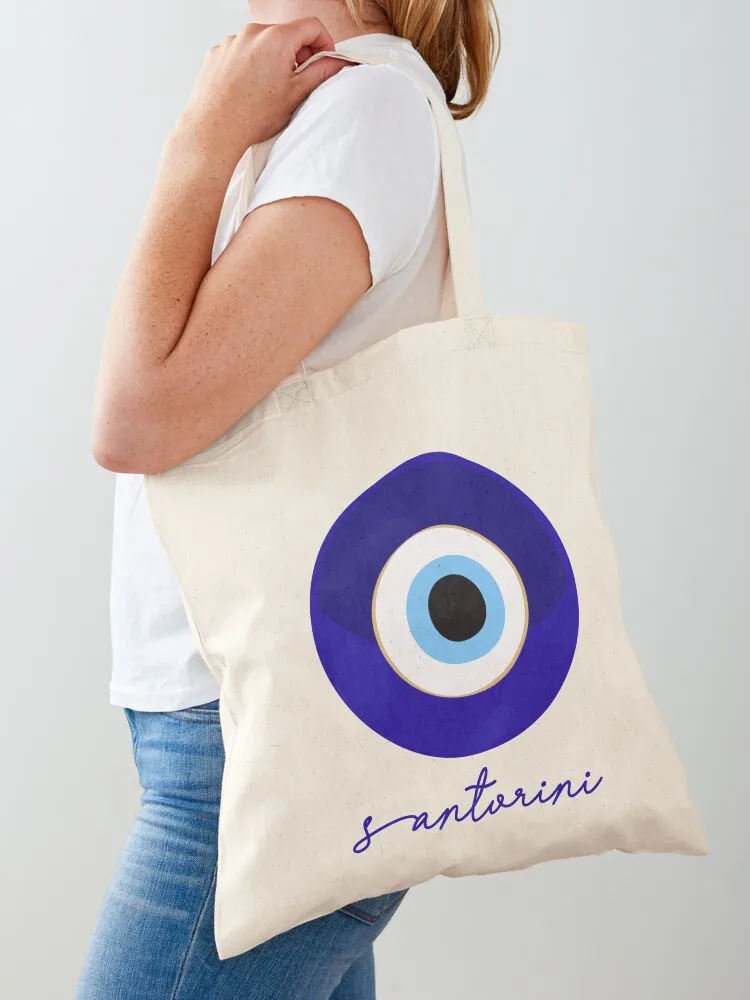 SANTORINI - GREECE, mati edition blue white. Tote Bag Women's shopper bag large size bags Women's bags bags for women