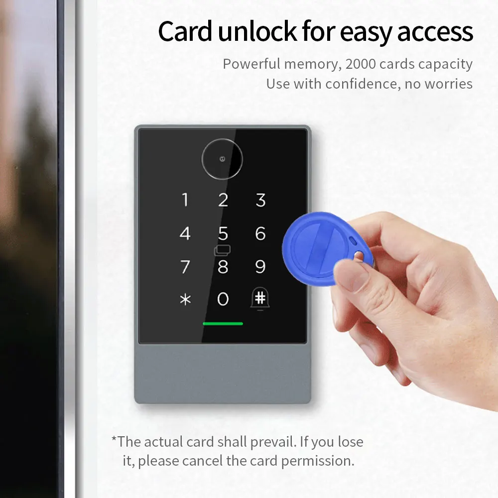 TTLOCK TTHotel App 13.56Mhz RFID Qr Code Access Control Keypad Mobile/Qrcode/Password/Card/Remote Control/Temporary Code Unlock