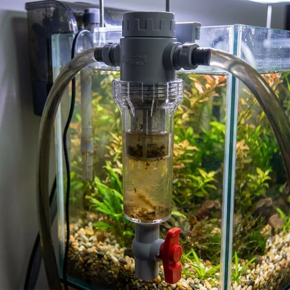 Séparateur de déjections d'aquarium 1/2 filetage, filtration de précision, séparation efficace, filtre à eau pour sédiments, autonettoyant