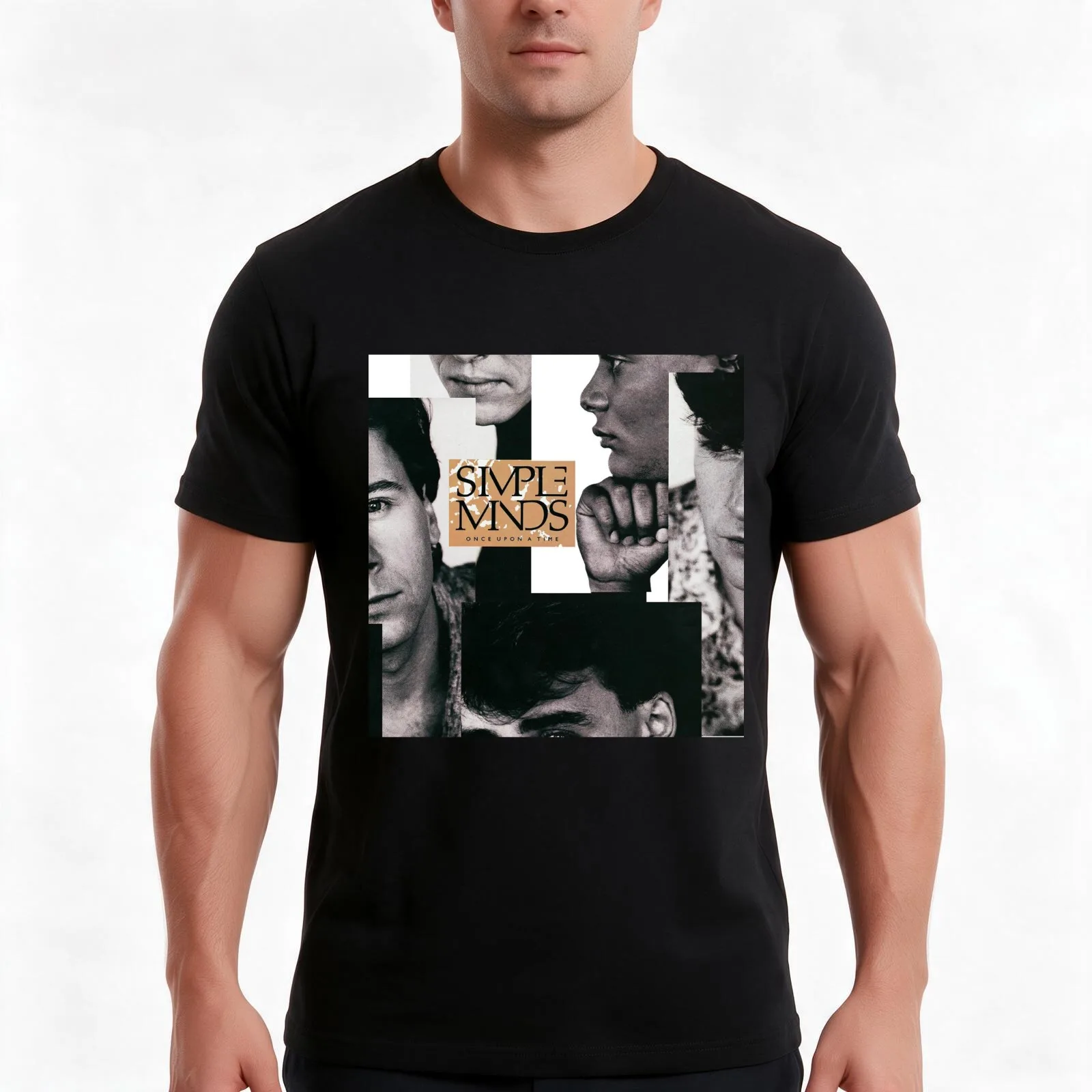 Once Upon a Time (Simple Minds album) T-Shirt, Summer Casual Cotton Tee, Oversized Streetwear Tops, Vintage Graphic Print