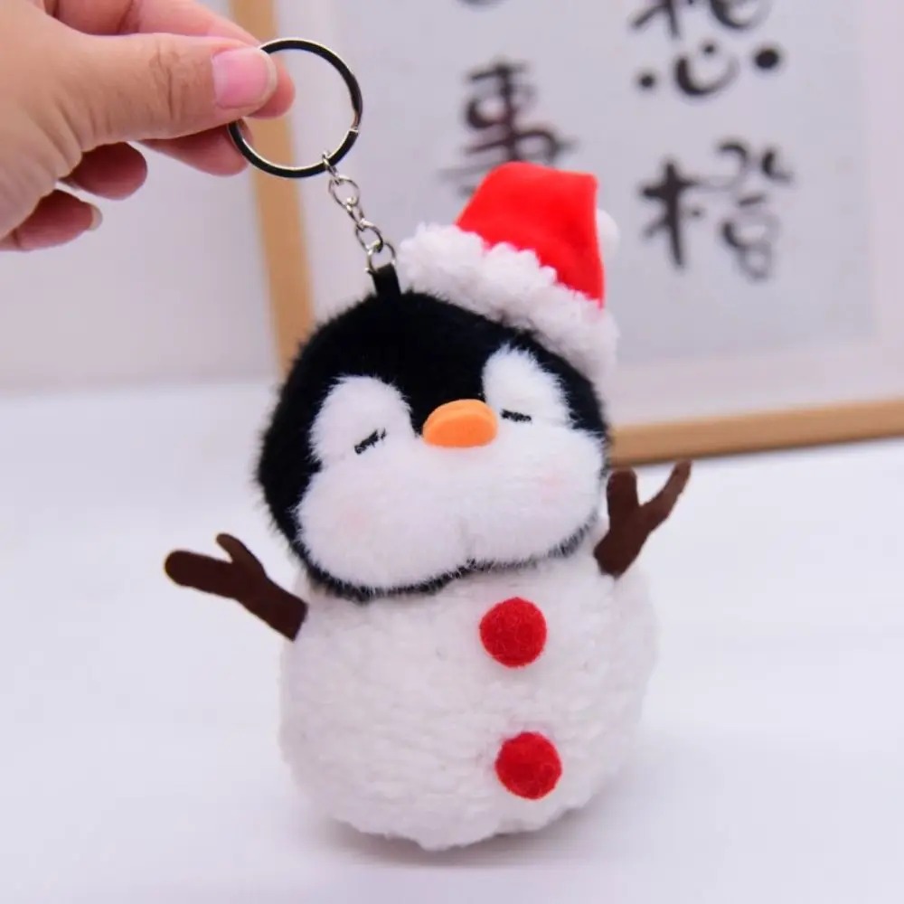 Fashion 12cm Plush Penguin Pendant Flower Cartoon Plush Dolls Bag Hanging Leaf Key Ring Holiday Gift