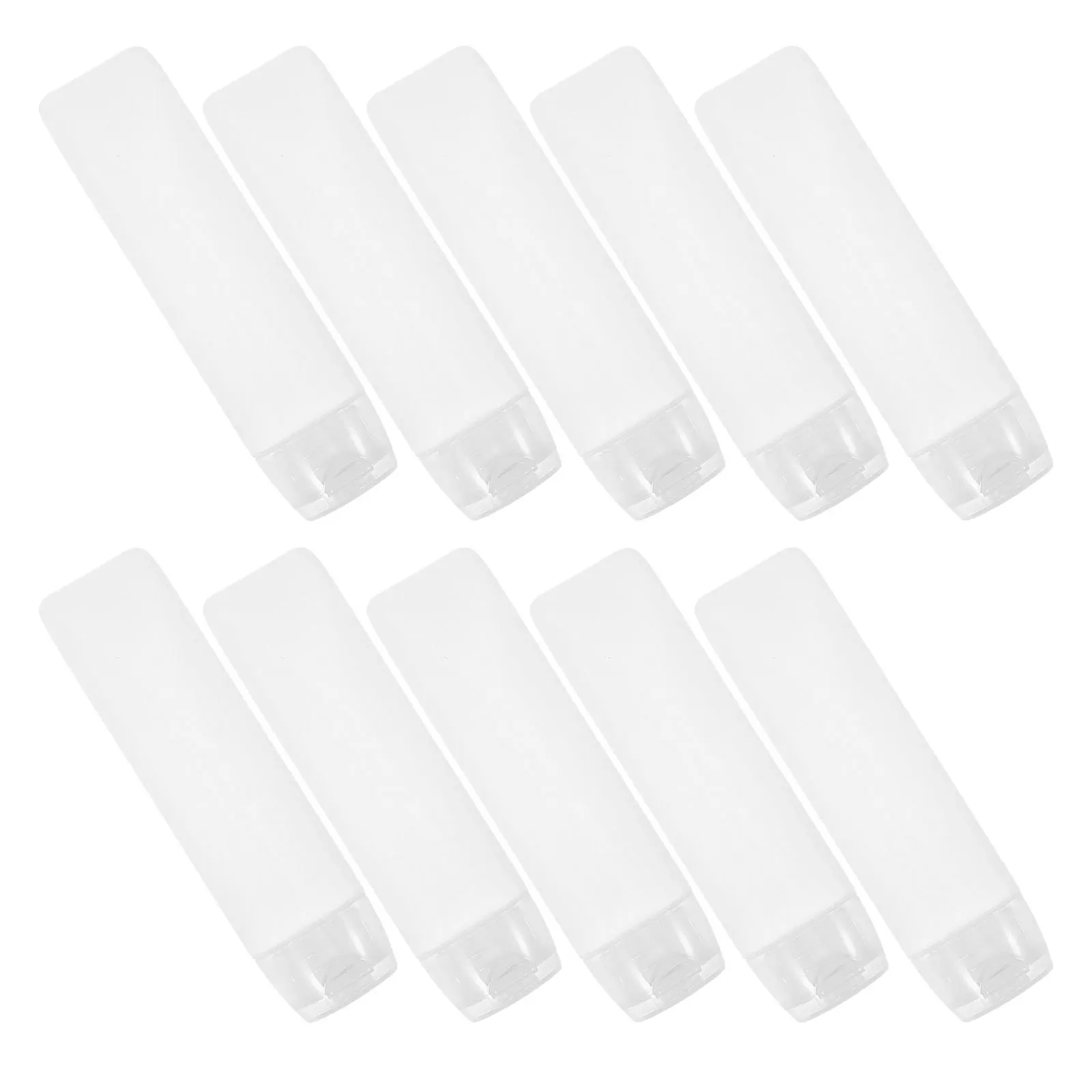 

10pcs 30Ml Empty Refillable Travel Toothpaste Bottles Portable Squeeze Tubes For Shampoo Lotion Cream Clear Plastic Containers