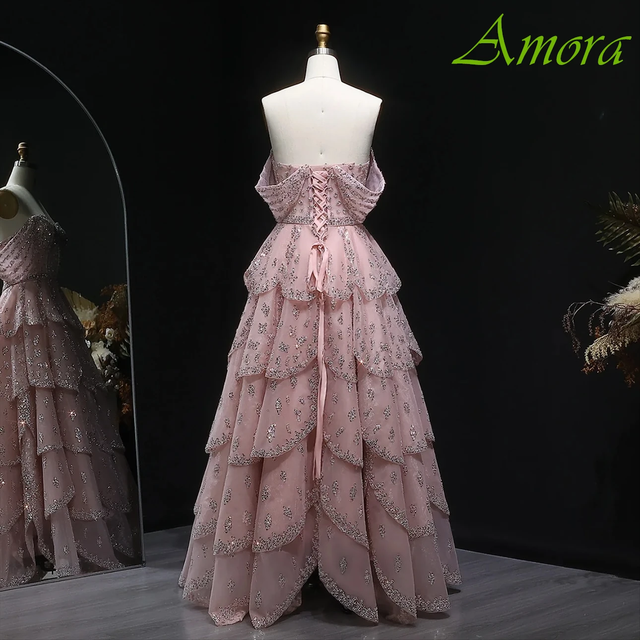 カスタマイズされたAラインボートネックキャップスリーブエレガントなフォーマルイブニングドレス繊細なセレブリティガウンファッション気質パーティードレス