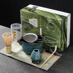 4-7 pz/set Set da tè Matcha fatto a mano strumento Retro Home Easy CleanStand Kit ciotola frusta Scoop regalo cerimonia tradizionale