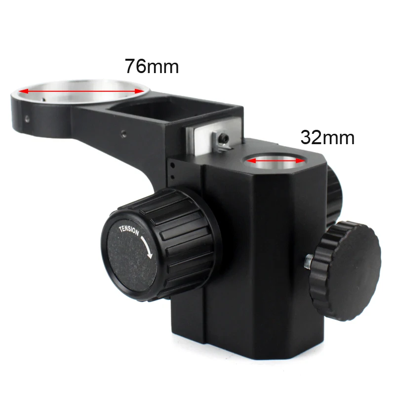 

76mm Diameter Microscope Head Holder Stereo Zoom Microscope Stand Bracket Adjustable Trinocular Binocular Microscope Focus Arms