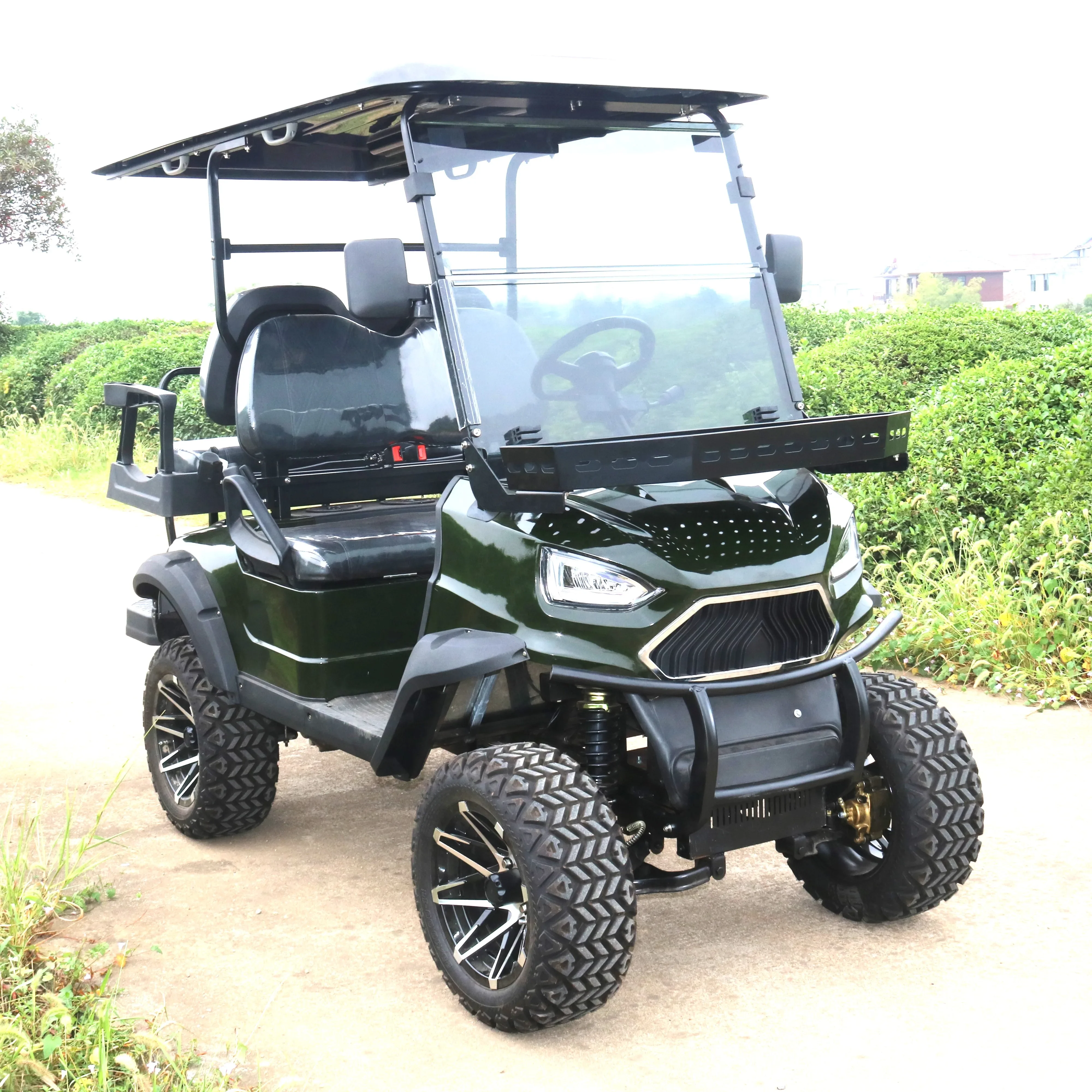 Original 4 Seater Mini Low Chassis Outdoor Green Custom Electric Golf Carts For Sale