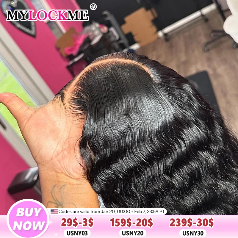 200 Density 6x4 5x5 9x6 7x5 Glueless Wig Human Hair 30 32 34Inch Deep Wave Lace Closure Wig Human Hair Cheap Hair Water Wave Wig