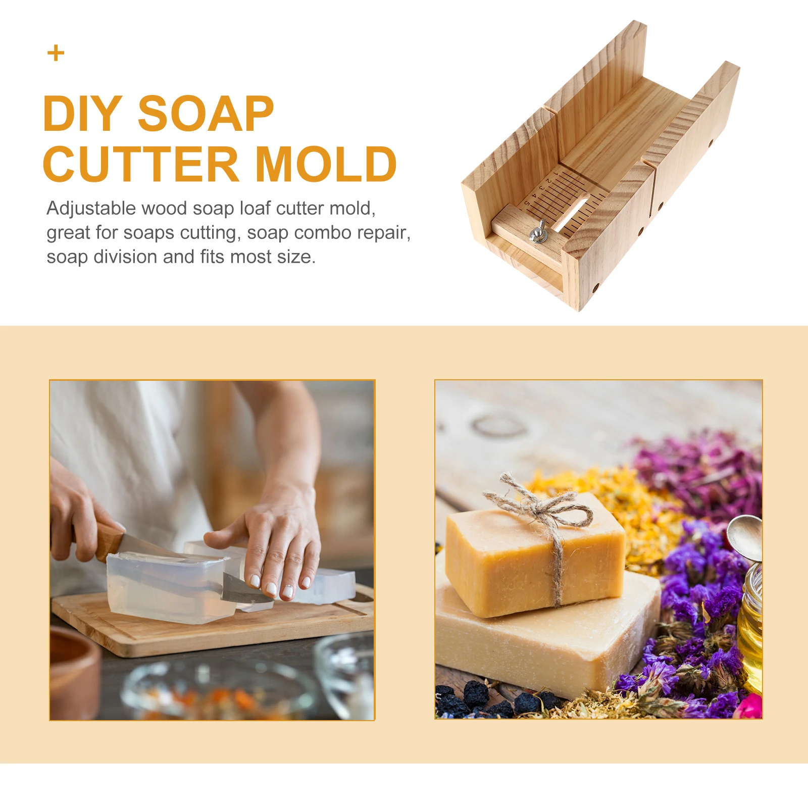 

Handmade DIY Tool Adjustable Diy Cutter Mold Loaf Slicer Fits Most Sizes Handmade Soap Cutter Mold Soap Making Aid