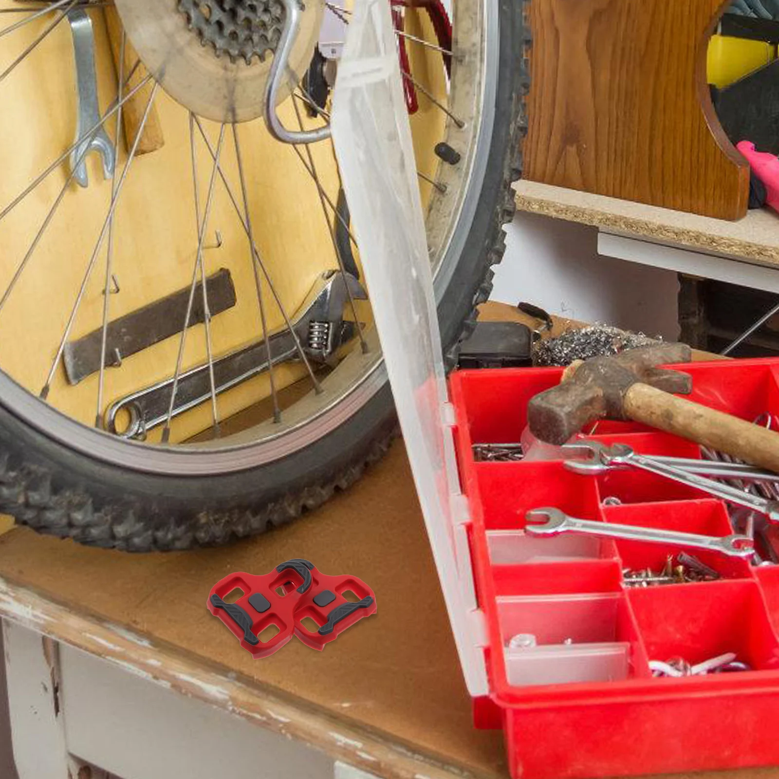 

1Pair Quick Locking Cycling Cleats Sturdy Pedal Plate Road Mountain Bikes Outdoor Cycling Foot Rest Bicycle Parts