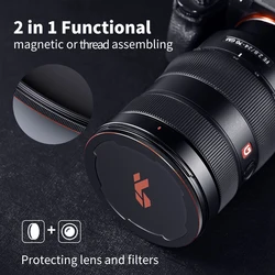 K&F Concept Magnetic Metal Camera Lens Filter Cap for Magnetic or Thread Fixed ND CPL UV Black Mist Diffusion Filter