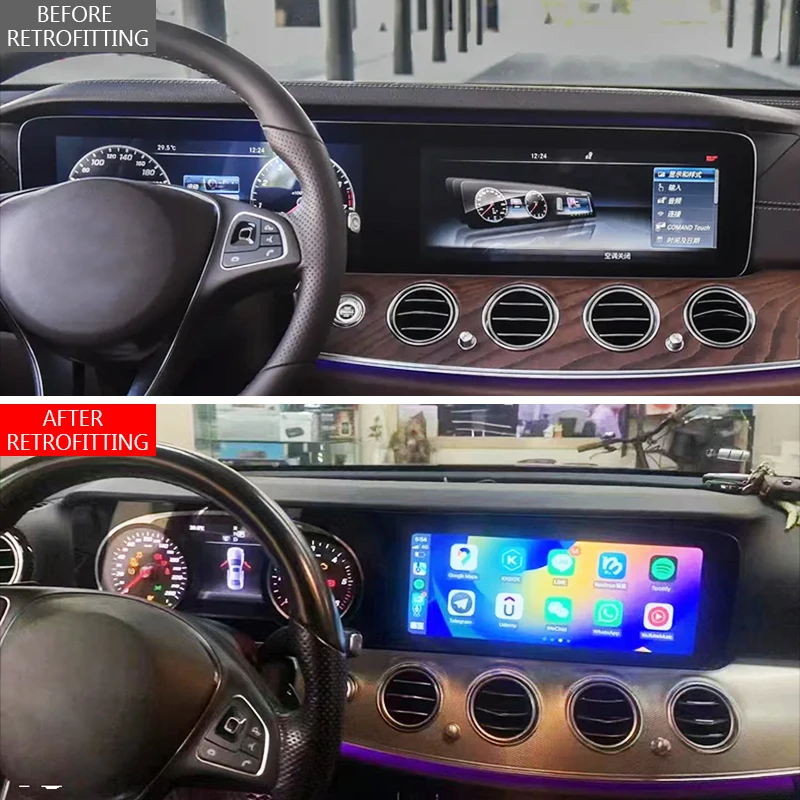 2016-2022 W213 Car Modification and Upgrade Interior Center Console Instrument Panel Multifunctional Screen Display