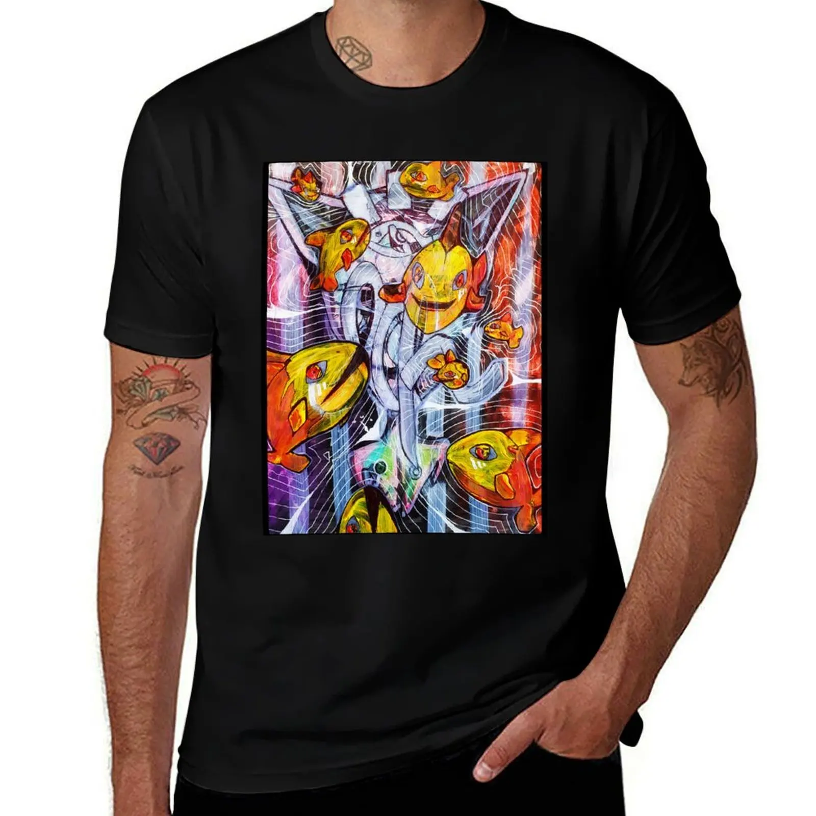 

Fish on Acid T-Shirt Outdoor Sports Short Sleeve Top