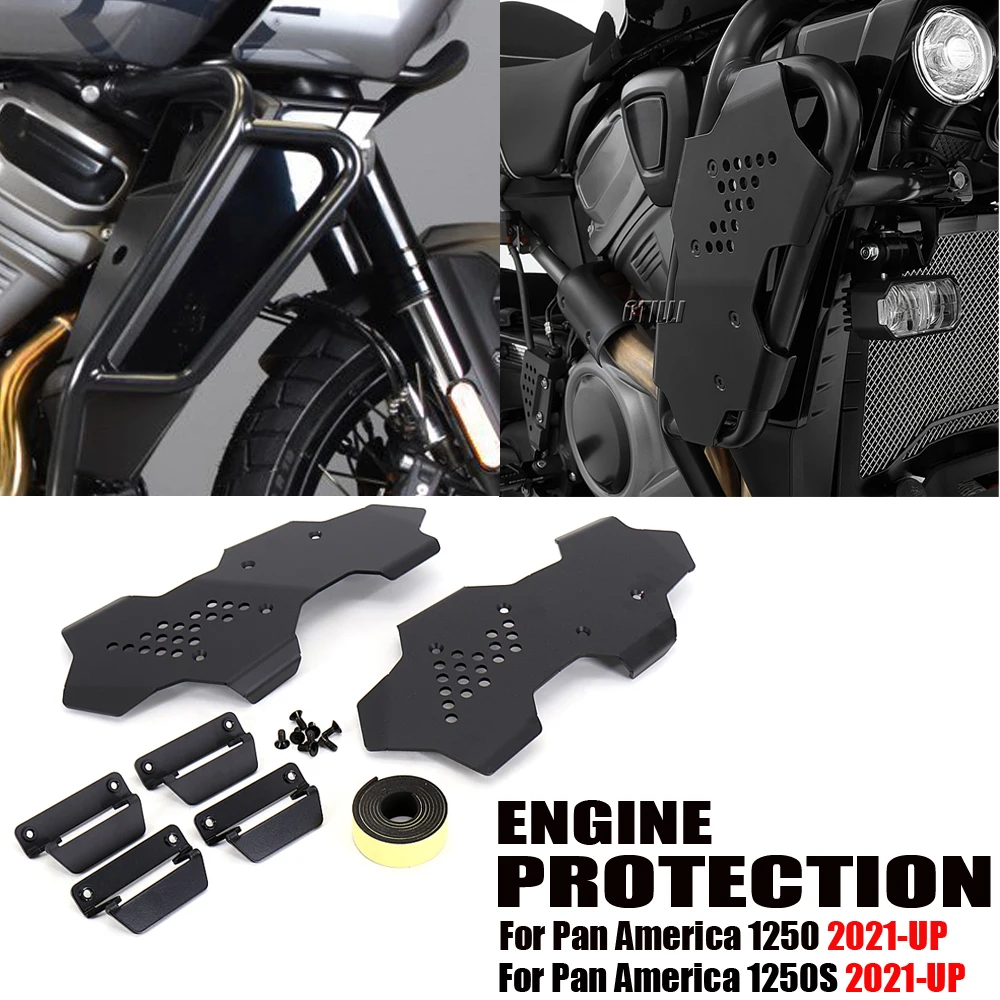 

Motorcycle Brand New Black Crash Bar Mounting Protection Original Engine Guards For Pan America 1250 Special 2021 2022 PA1250