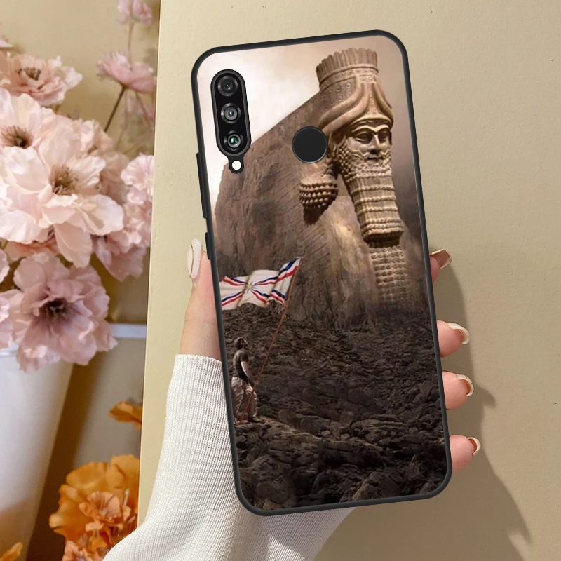 Lamassu Assyrian Winged Bull Case For Huawei P30 Pro P50 P20 P40 Lite Nova 5T P Smart 2019 2021 Cover For Honor 50 Lite