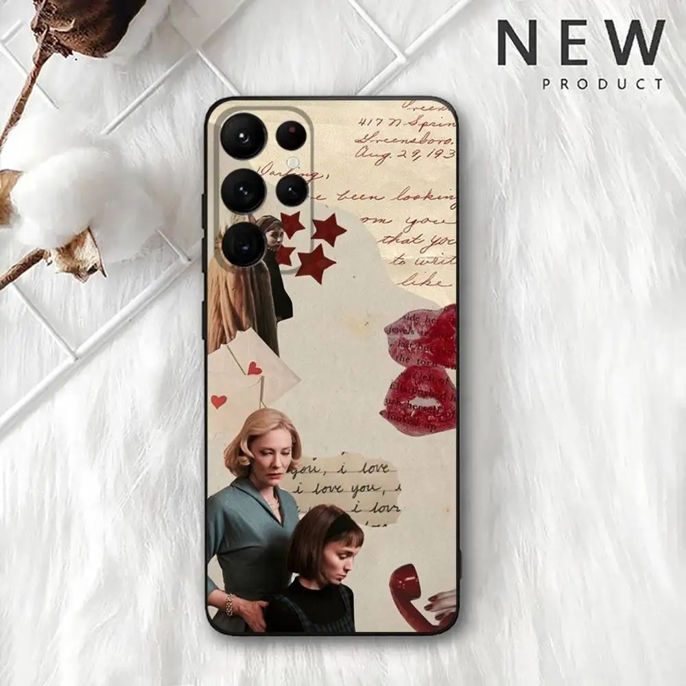 حافظة هاتف كيت بلانشيت لهاتف سامسونج S 25,24,23,22,30,21,10,9,Ultra,Plus,Lite,FE,4,5G حافظة ناعمة سوداء