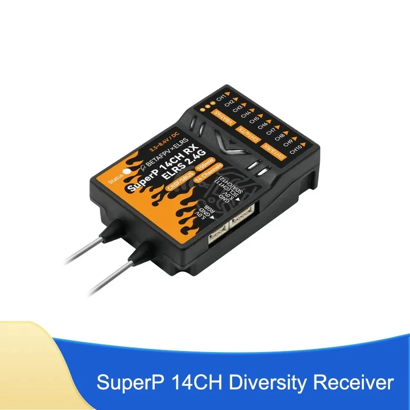 BETAFPV SuperP 14CH Diversity Receiver Adapted RC Model Type Multirotors Fixed-wing aircraft Helicopters RC Cars RC Boats NEW