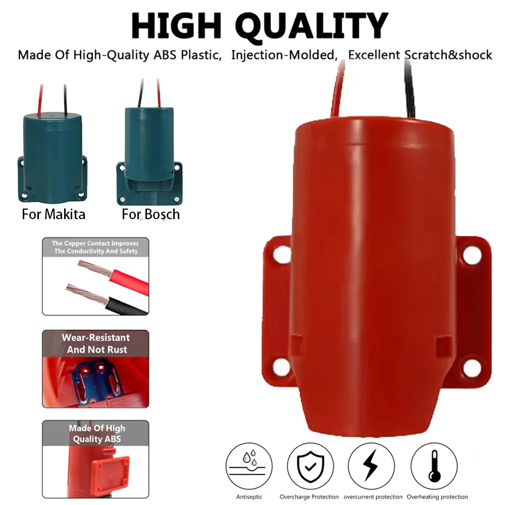 

Power Wheel Adapter Compatible for Makita/Milwaukee/Bosch 12V Battery Adapter Dock Holder Power Connector