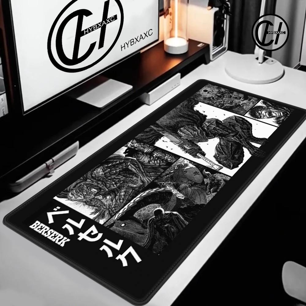 Guts sword in berserk Mouse Mat Berserk Guts Gamer Gaming Mouse Pad Computer Accessories Big Keyboard Laptop Padmouse Speed Desk