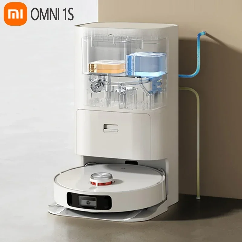 Nowy-Robot aspirador XIAOMI OMNI 1S odkurzacz, mopa automática, samochód dziala i Mop do mycia i czyszenia z 4000PA