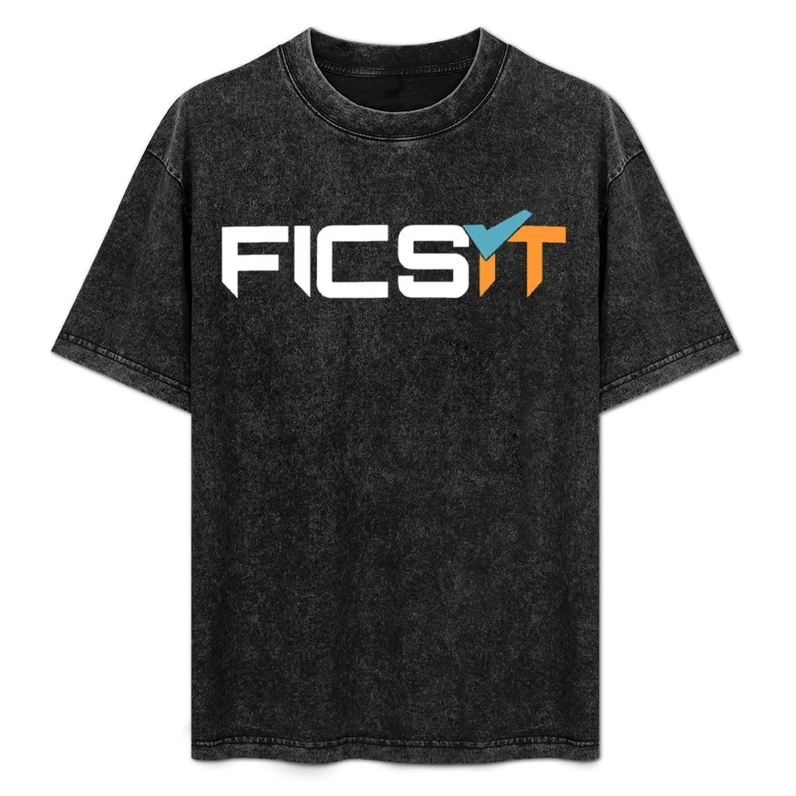 

FICSIT Satisfactory Logo Classic T-Shirt Breathable Basic Cotton T-Shirt
