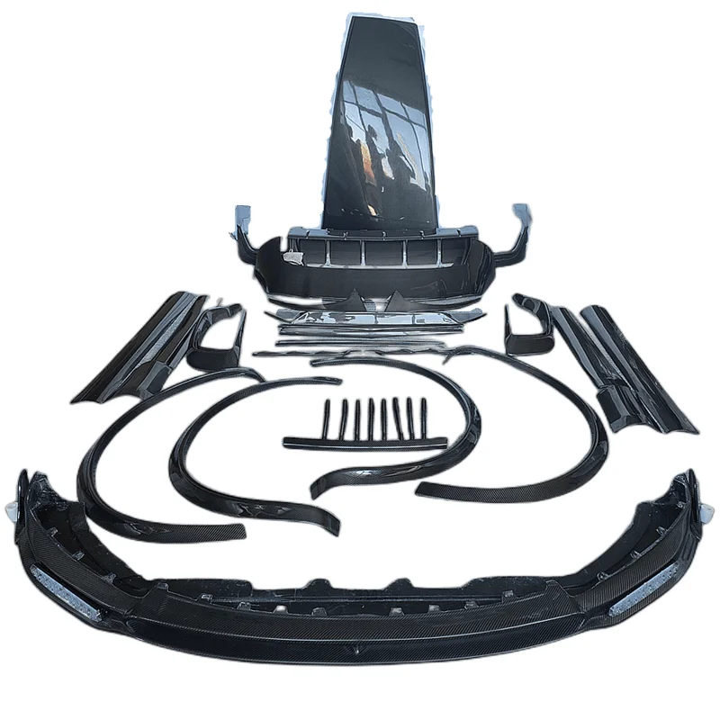 

Комплект кузова из углеродного волокна для 16-18 лет Maserati Levante M Style, передняя губа, задний диффузор, лопасти спойлера, корпуса колес