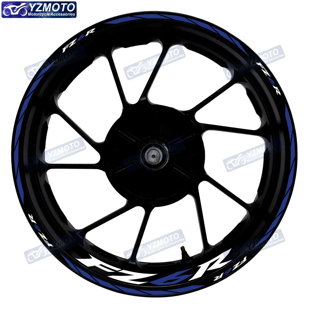 

For Yamaha FZ6R FZ6 R Motorcycle 17 Inch Front And Rear Decal Logo Wheel Hub Racing Sticker Waterproof Reflective Rim Stickers