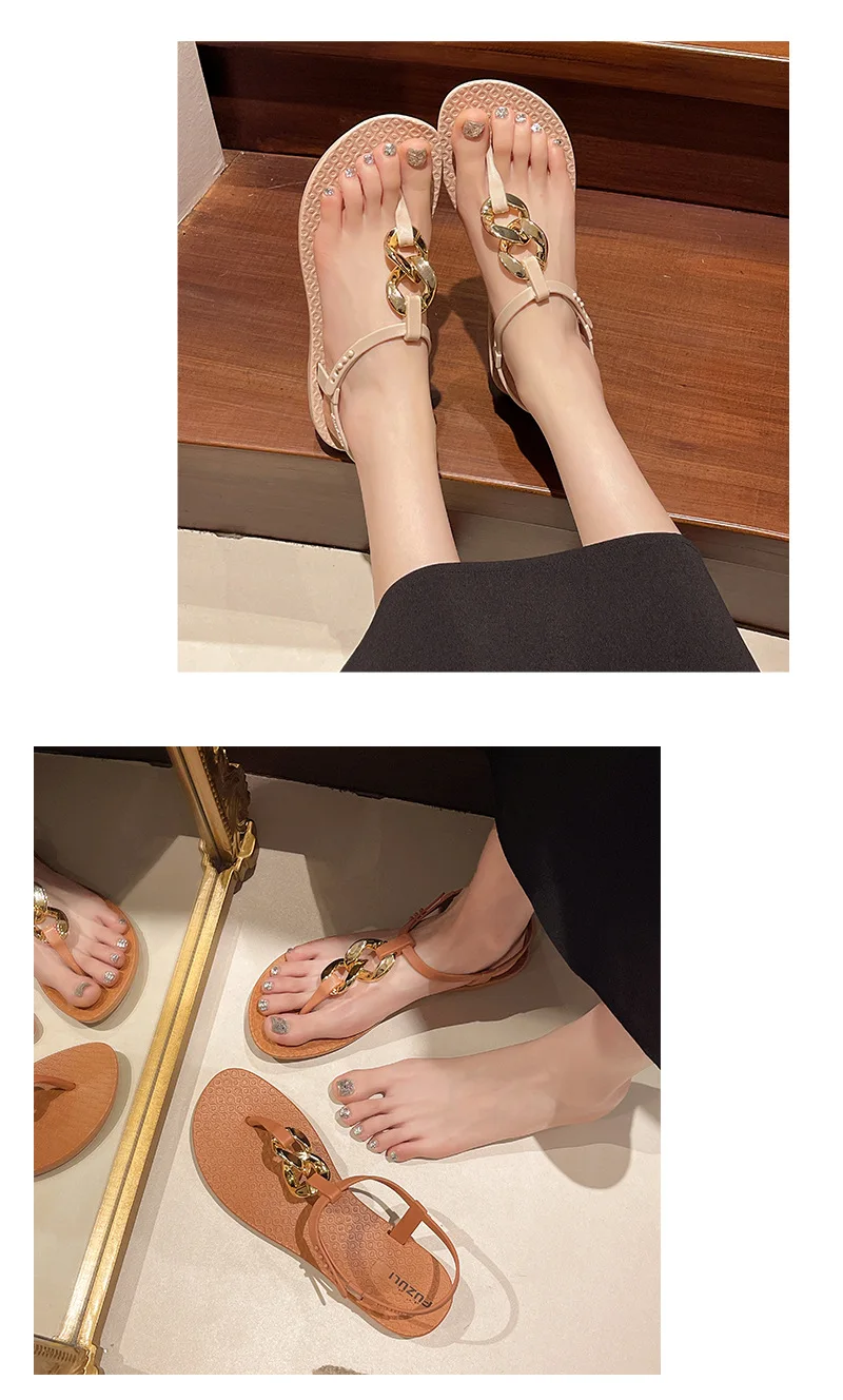 2025 Sommer Neuer Stil Flache Offene Sandalen Leichtes Anti-Rutsch-Design Vielseitige Hochwertige Römische Sandalen für... – Detail 9