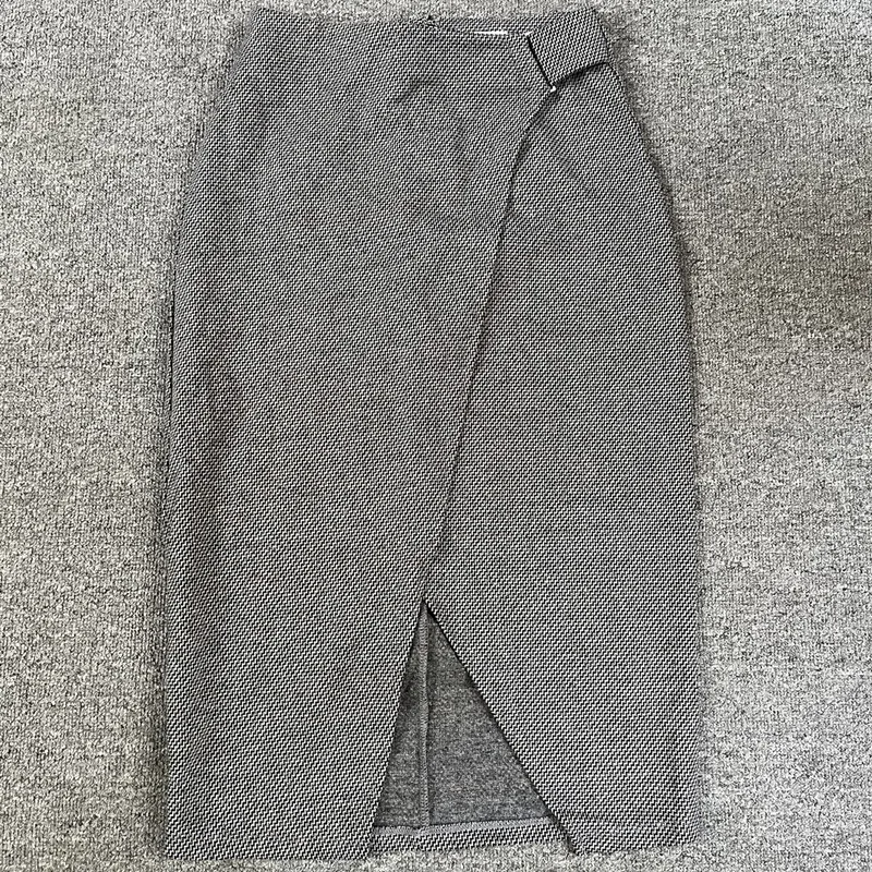 

Австралийская обнаженная тонкая весенне-осенняя клетчатая юбка-миди в стиле лофт для женщин