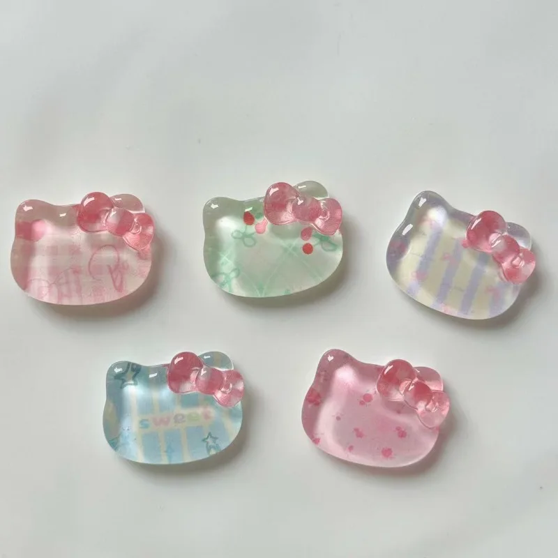 

5pcs Hello Kitty Kawaii Accessories Fashionable Cartoon Phone Case Accessories Hole Shoe Materials Woman Accessories Wholesale