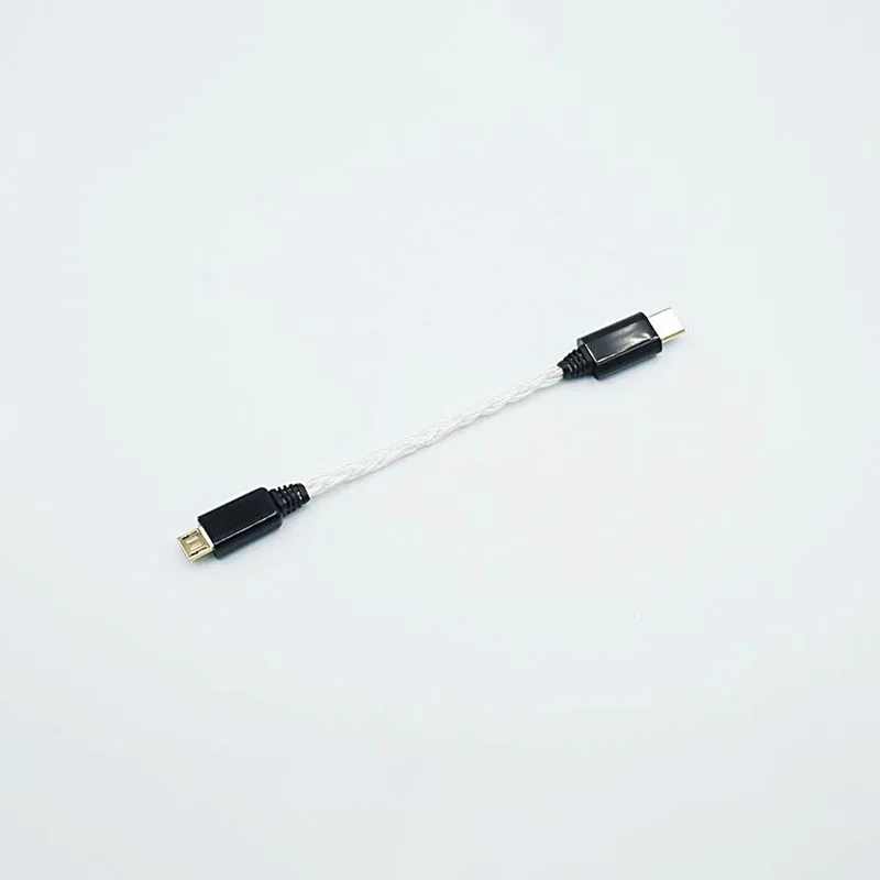 

Тип-C к Micro USB 8-жильный посеребренный кабель-адаптер Кабель для декодирования звука
