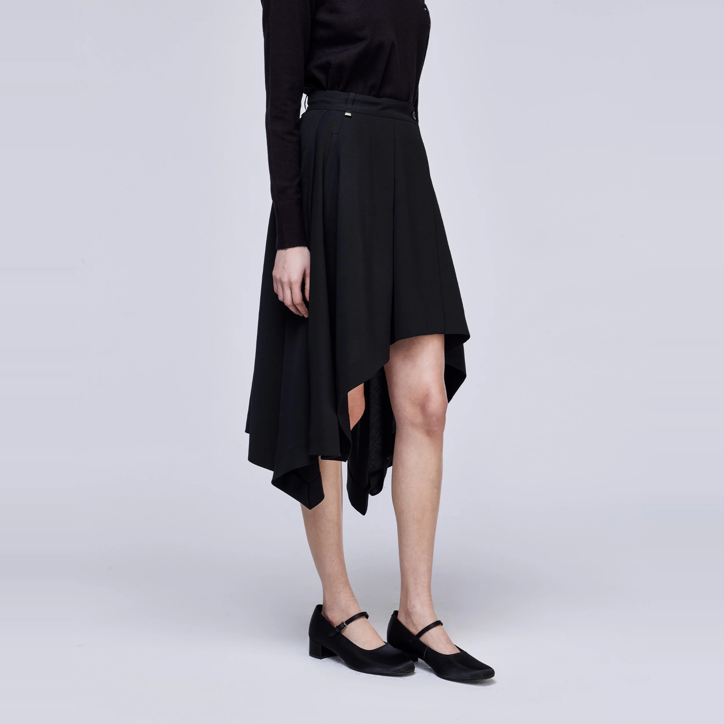 

Mimifa Brand Pure Original Commuter Asymmetrical f Skirt High Waist A-Line Skirt Ci Commuting Spring Season