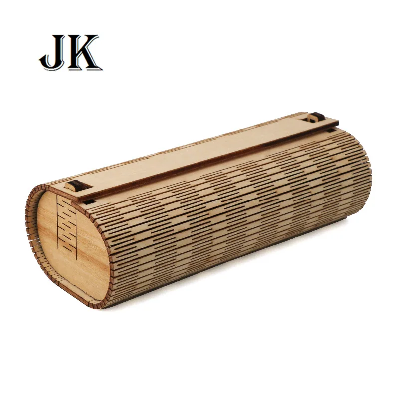 2024New Bamboo Glasses Case Hollow Pattern Wood Sunglasses Storage Box JK50010