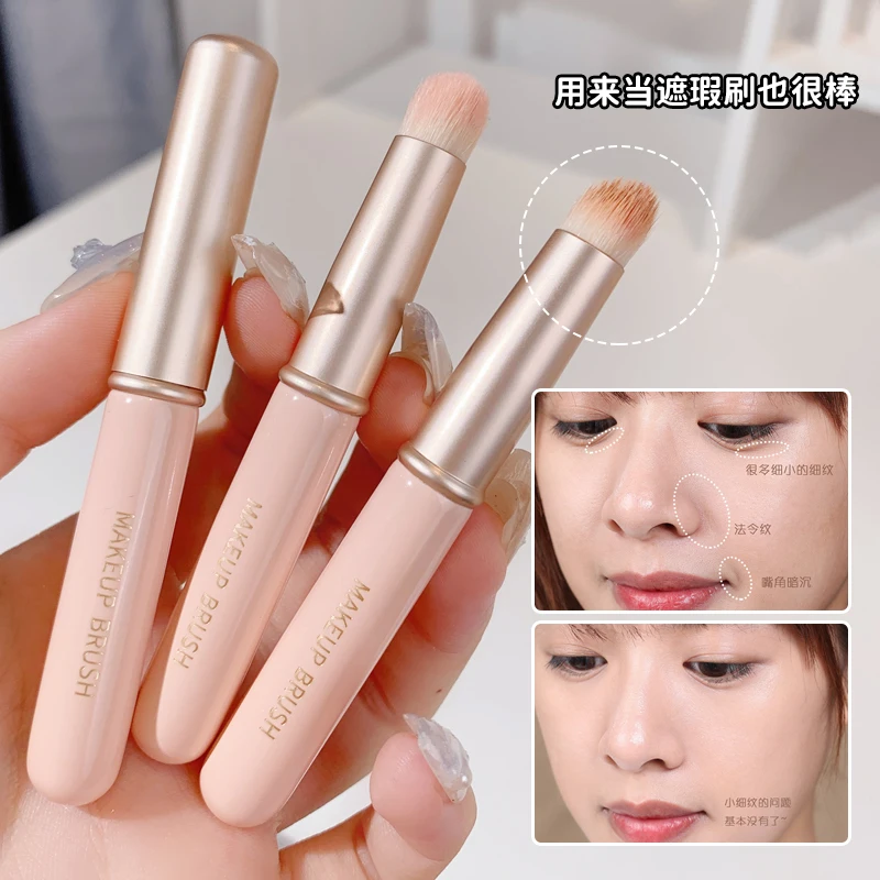 XIXI Lip Makeup Brush Domed Lipstick Brush Soft Fiber Hair Cover up Flaws Fashion Design Single Face Concealer Blush  Brush